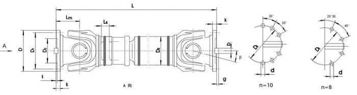 SWC-DH型短伸縮焊接式萬向聯(lián)軸器